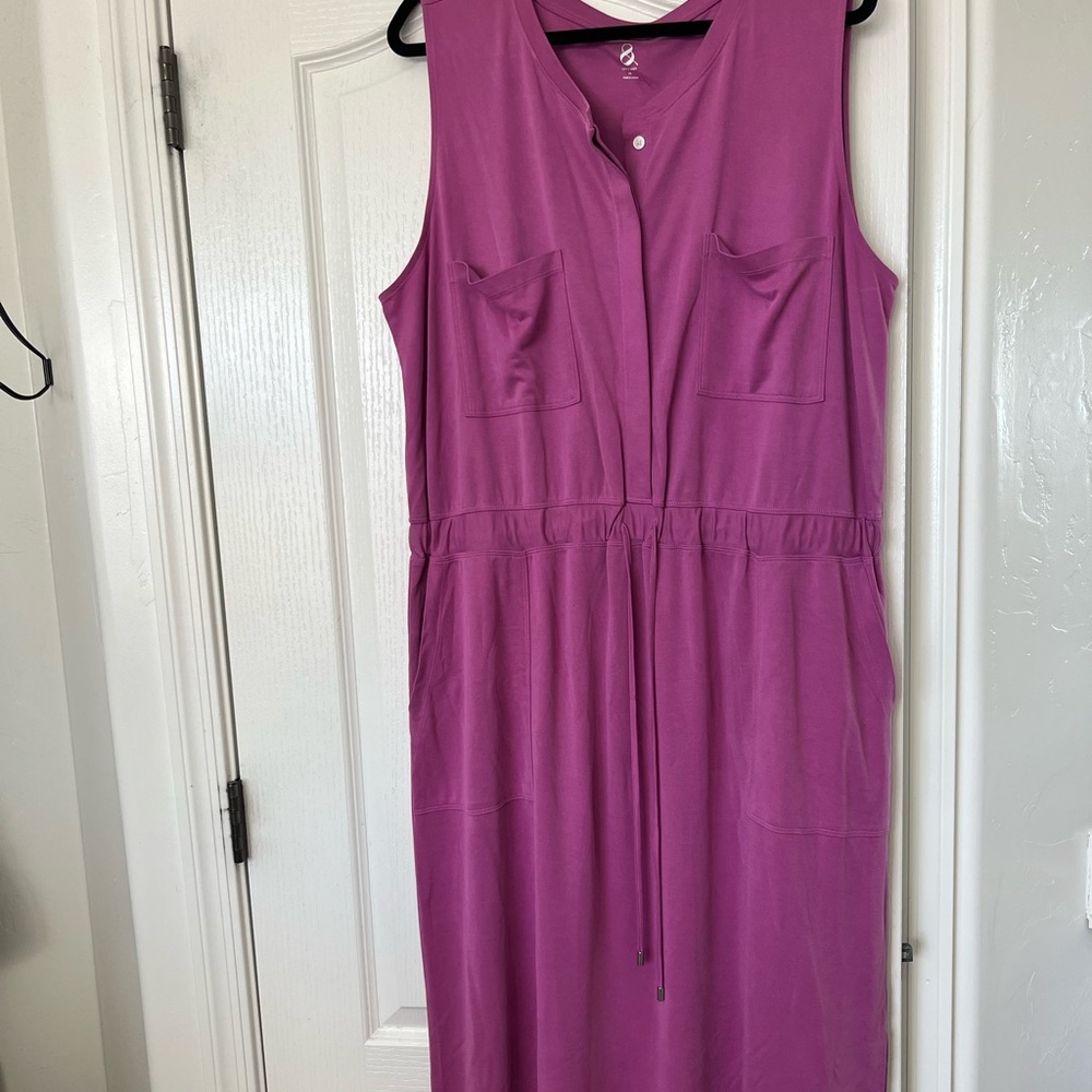 LOFT Lou & Grey Sleeveless, Tie Waist Maxi Dress